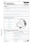 The lithosphere: minerals and rocks