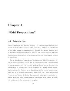 Chapter 4 “Odd Prepositions”