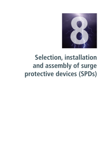 Selection, installation and assembly of surge protective devices
