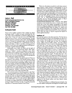 Larry J. Ruff - Seismological Research Letters