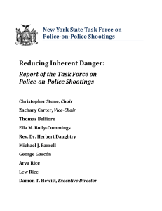 Report of the Task Force on Police-on-Police Shootings