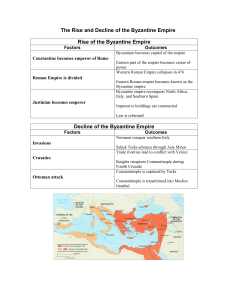 The Rise and Decline of the Byzantine Empire