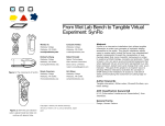 From Wet Lab Bench to Tangible Virtual Experiment