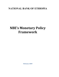 Monetary policy Framework of Ethiopia