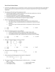 Page 1 of 7 Chem 1A Exam 2 Review Problems 1. At 0.967 atm, the