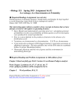 --Biology 321 Spring 2013 Assignment Set #2 Sex Linkage, Sex