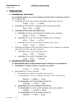 Experiment 11 CHEMICAL REACTIONS