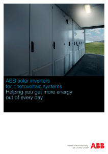 ABB solar inverters for photovoltaic systems