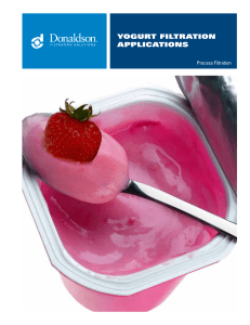 yogurt filtration applications