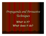 Propaganda and Persuasive Techniques