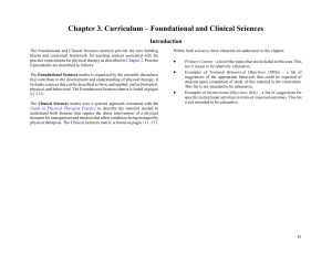 Chapter 3. Curriculum - Foundational and Clinical Sciences