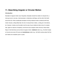 11. Kinematics of Angular Motion