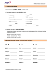 GCSE French Worksheet Perfect tense (avoir) - revision