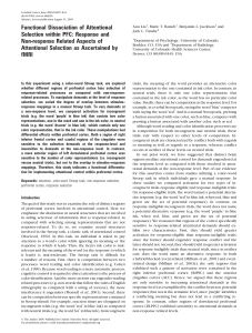 Functional Dissociation of Attentional Selection within PFC