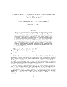 A Micro Data Approach to the Identification of Credit Crunches
