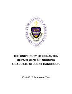 TABLE OF CONTENTS - The University of Scranton