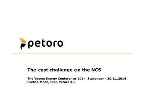 The cost challenge on the NCS