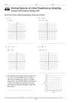 Solving Systems of Linear Equations by Graphing