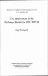 US Intervention in the Exchange Market for DM, 1977-80