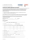 Professional Liability Application for Dentists