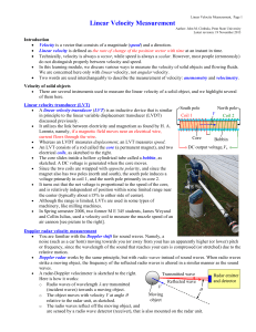 Linear Velocity Measurement - mne.psu.edu - PSU MNE