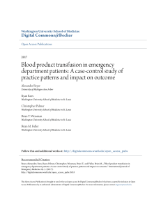 Blood product transfusion in emergency department patients: A case
