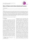 Study of Plasma and Ion Beam Sputtering Processes