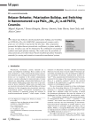 Relaxor Behavior, Polarization Buildup, and Switching in