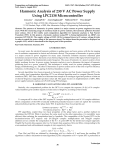 Harmonic Analysis of 230 V AC Power Supply