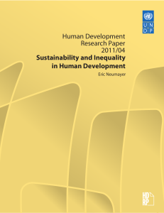 Sustainability and Inequality in Human Development
