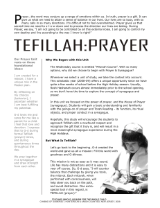 TEFILLAH:PRAYER