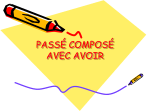 PASSE COMPOSE AVEC AVOIR