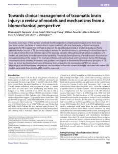 Towards clinical management of traumatic brain injury