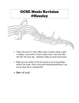 GCSE Music Revision - The Hazeley Academy