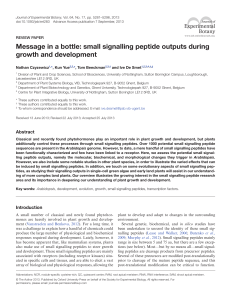 Message in a bottle: small signalling peptide