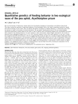 Quantitative genetics of feeding behavior in two ecological