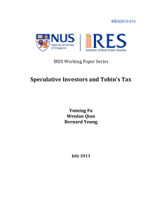 Speculative Investors and Tobin`s Tax