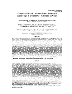 Characteristics of a terrestrial small mammal assemblage in a
