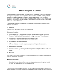 Major Religions in Canada