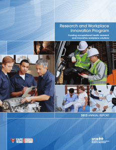 2012 RWIP Annual Report - Workers Compensation Board of