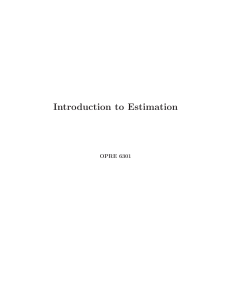 Introduction to Estimation