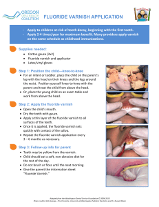 fluoride varnish application