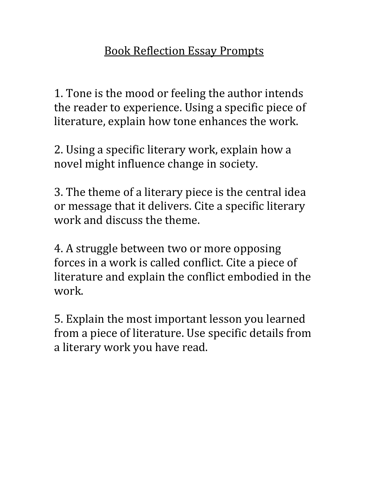 Book Reflection Essay Prompts Tone Is The Mood Or Feeling The Narrative Essay Papers also Science In Daily Life Essay Essays In Science