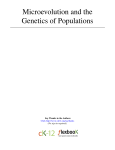 Microevolution and the Genetics of Populations