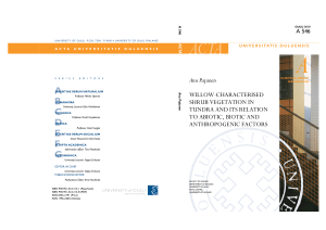 Willow-characterised shrub vegetation in tundra and its relation to