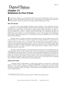 Chapter 11 Solutions to Five Crises