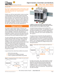 Signal Isolators, Converters and Interfaces