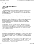 The Austerity Agenda