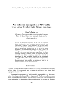 Non-isothermal decomposition of Al, Cr and Fe cross