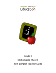 Grade 6 Mathematics MCA Item Sampler Teacher Guide